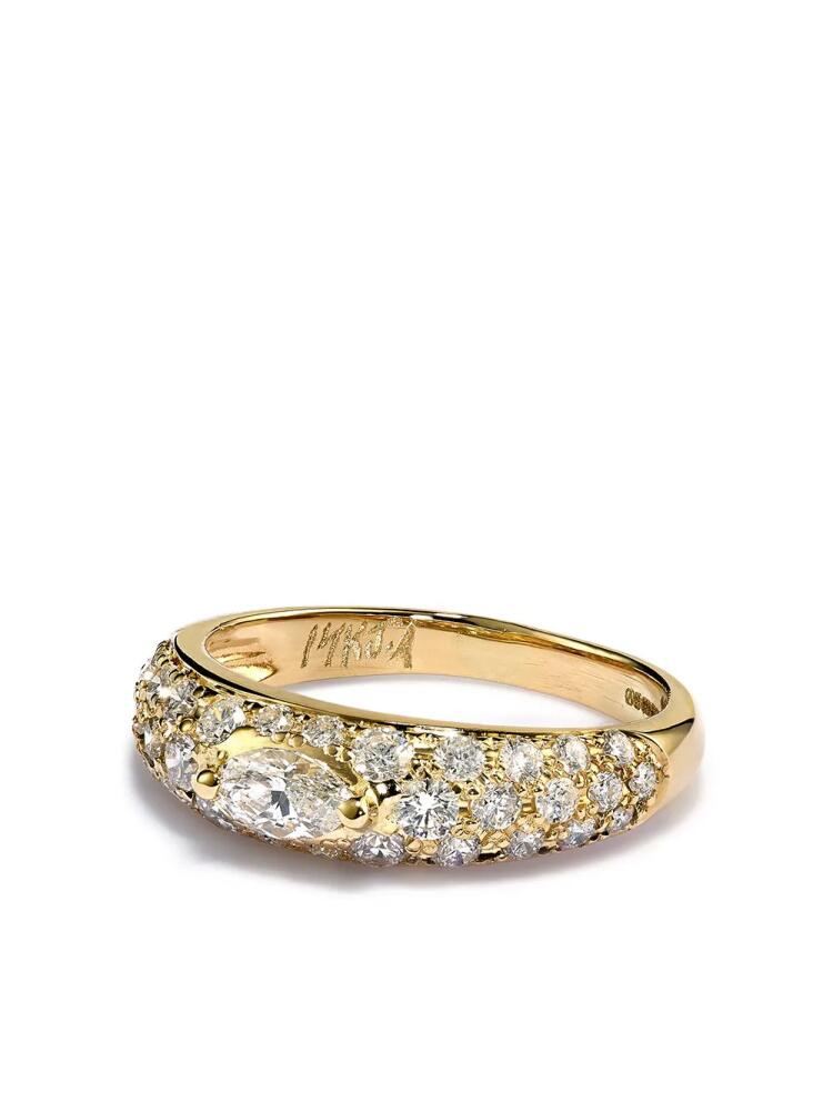 Jacquie Aiche 14kt gold marquise cut diamond ring Cover