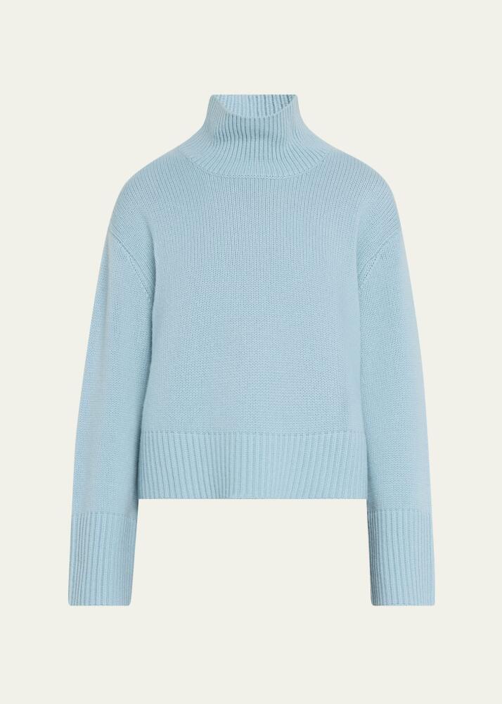 Lisa Yang Fleur Cashmere Drop-Shoulder Turtleneck Sweater Cover