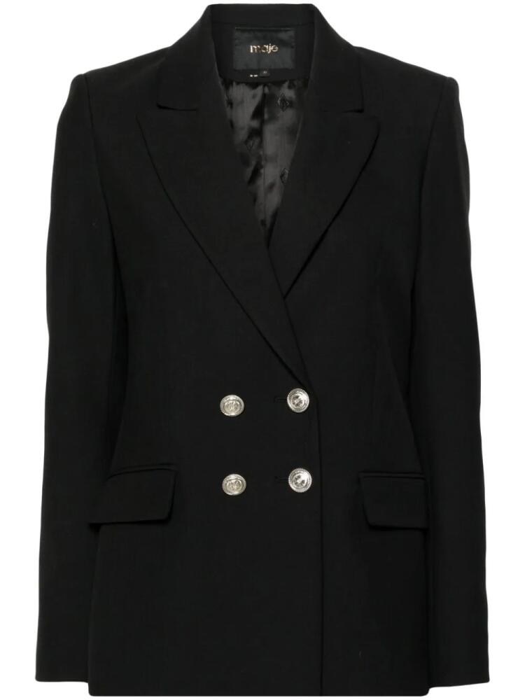 Maje peak-lapels double-breasted blazer - Black Cover