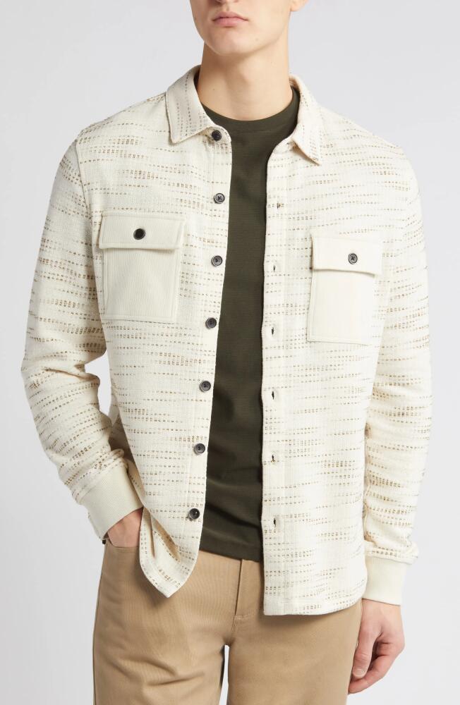 Robert Barakett Heller Button-Up Overshirt in Cream Cover