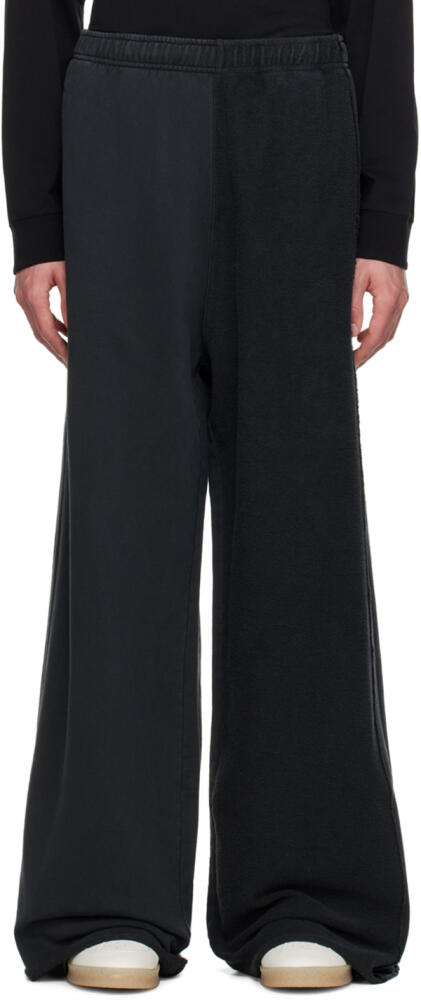 MM6 Maison Margiela Black Wide-Leg Sweatpants Cover