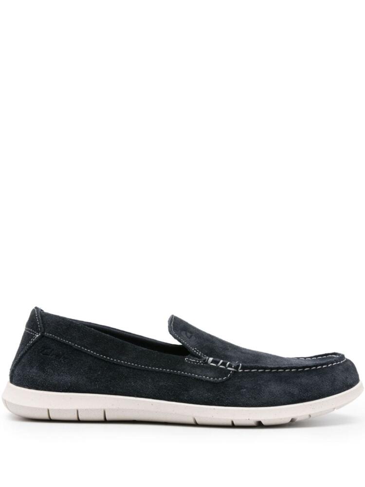 Clarks Flexway Step suede loafers - Blue Cover