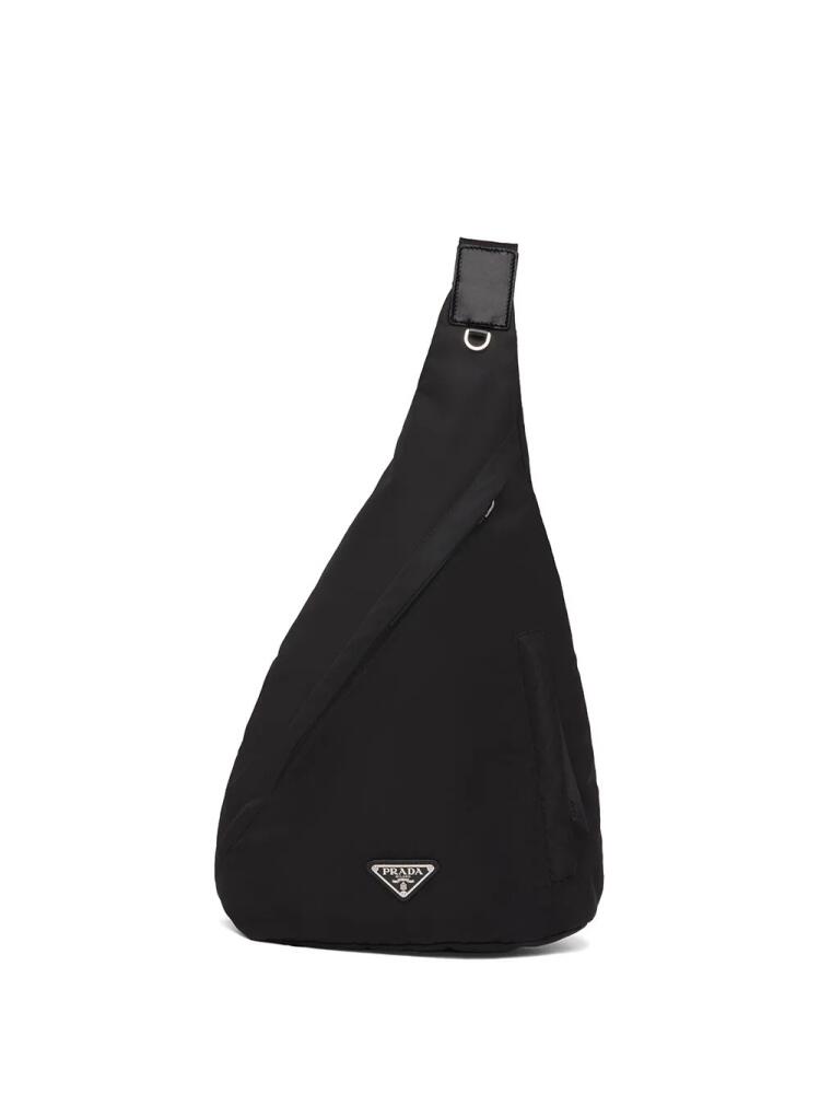 Prada Re-Nylon logo-plaque backpack - Black Cover