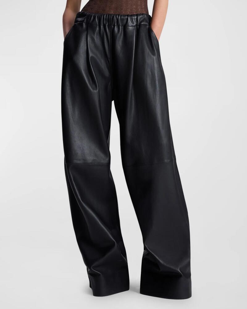 A.L.C. Jones Wide-Leg Leather Pants Cover