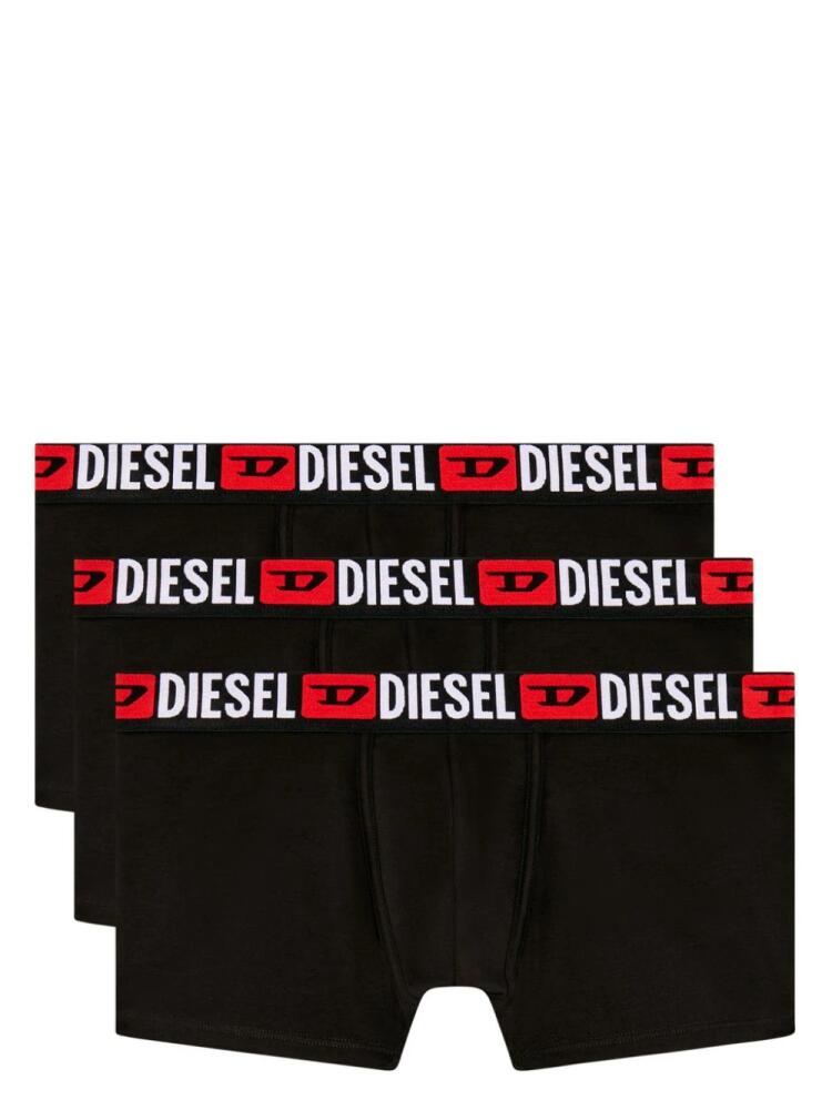 Diesel logo-waistband boxer briefs (pack of three) - Black Cover