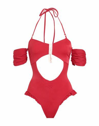 La Semaine Paris Woman One-piece swimsuit Red Nylon, Elastane Cover