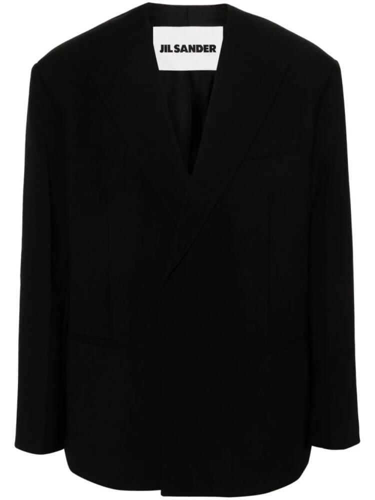 Jil Sander textured wool blazer - Black Cover