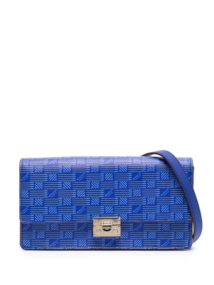 Moreau Gigi monogram-pattern leather shoulder bag - Blue Cover