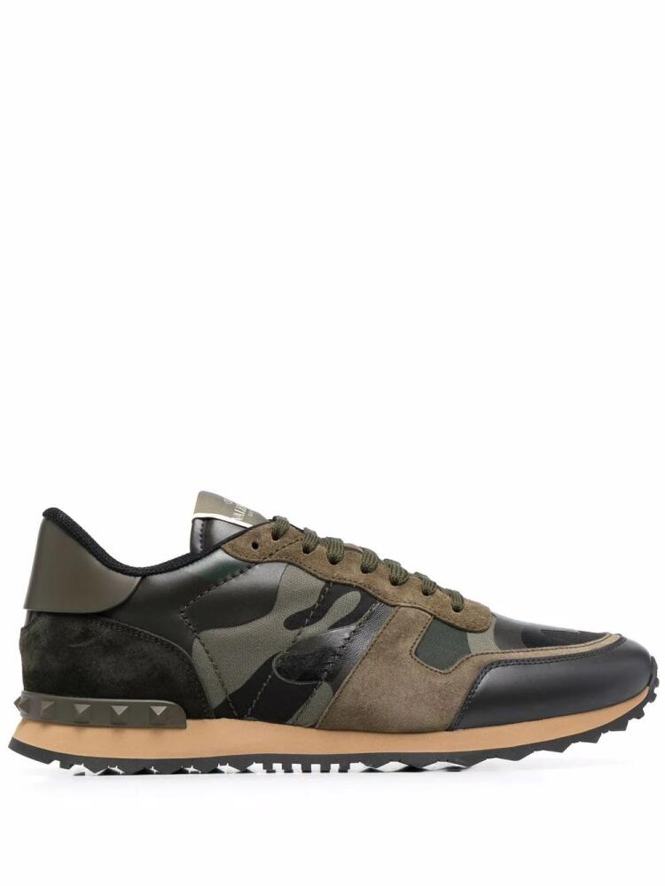 Valentino Garavani Rockrunner camouflage-print sneakers - Green Cover