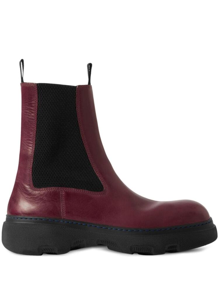 Burberry Chelsea leather ankle boots - Red Cover