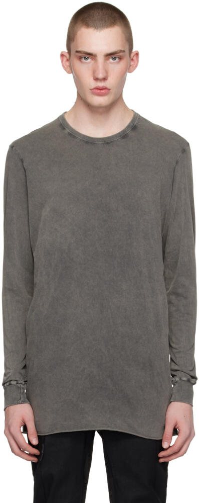 11 by Boris Bidjan Saberi Gray LS1B Long Sleeve T-Shirt Cover