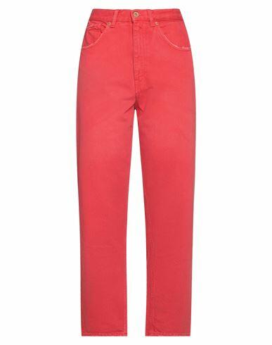 Pence Woman Jeans Red Cotton Cover