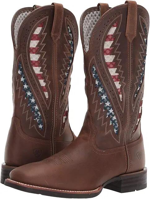 Ariat Quickdraw Venttek (Distressed Brown) Cowboy Boots Cover