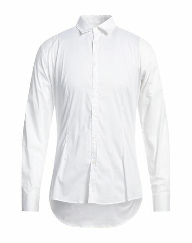 Daniele Alessandrini Homme Man Shirt White Cotton, Elastane Cover