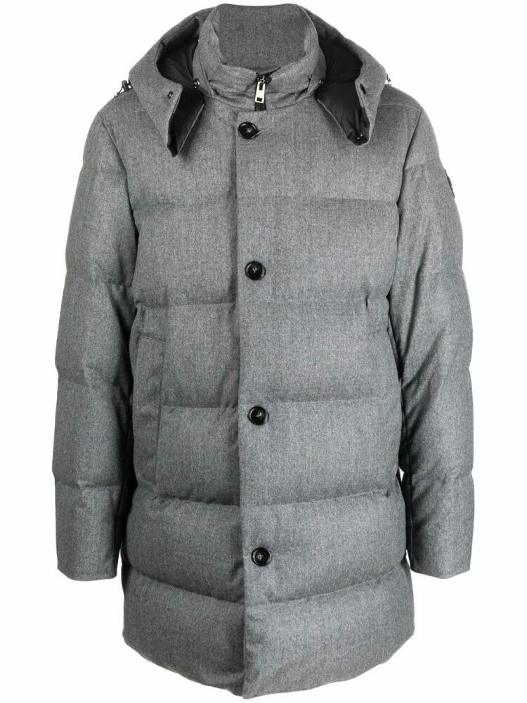 Woolrich padded button-down parka coat - Grey Cover