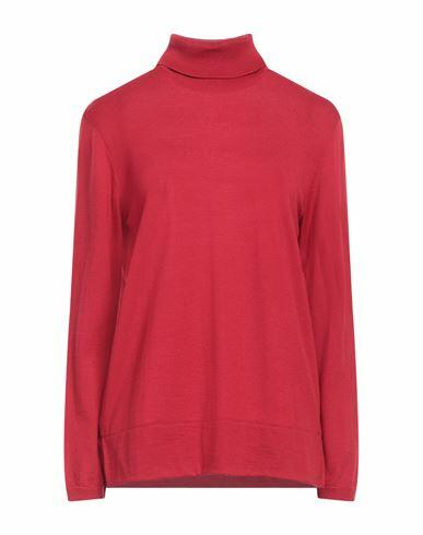 Siyu Woman Turtleneck Red Merino Wool Cover