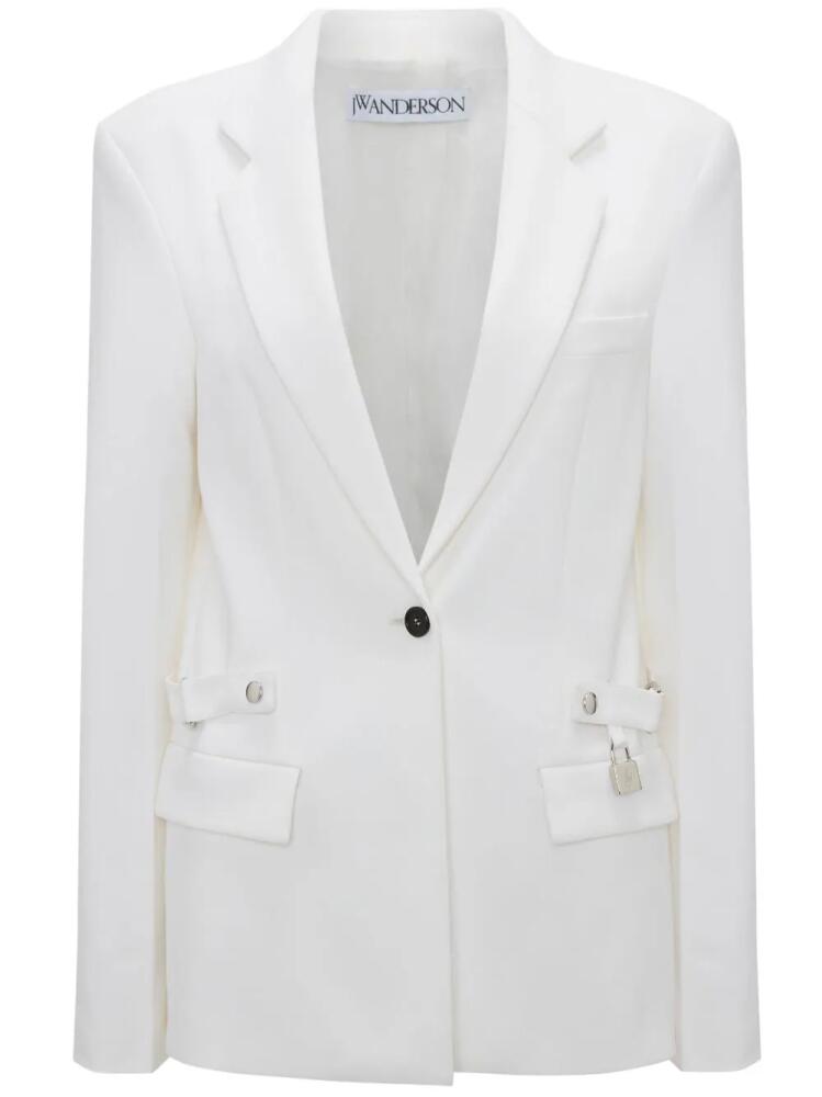 JW Anderson notched-lapels button-fastening blazer - White Cover