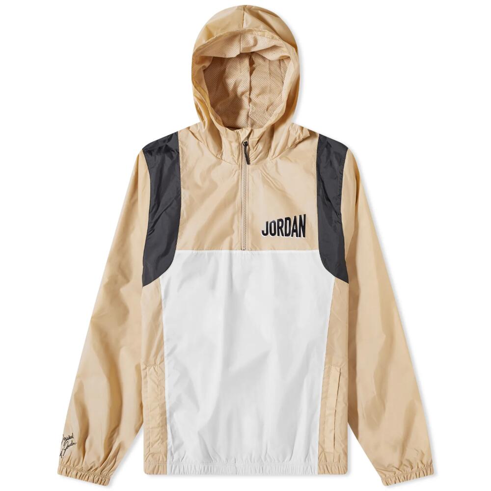 Air Jordan Men's Flight Hooded Woven Jacket in Desert/Phantom Cover