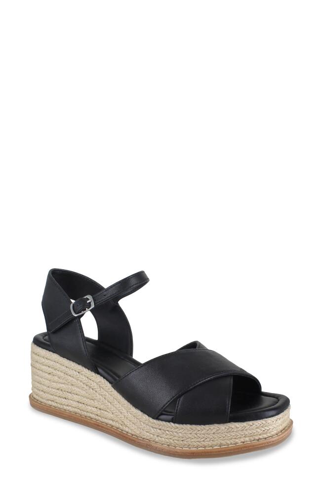 Splendid Danny Ankle Strap Espadrille Platform Wedge Sandal in Black Cover