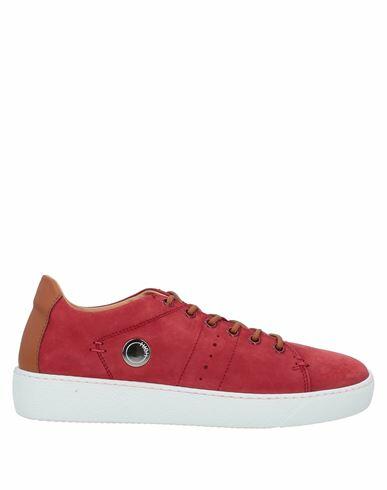 High Woman Sneakers Brick red Soft Leather Cover