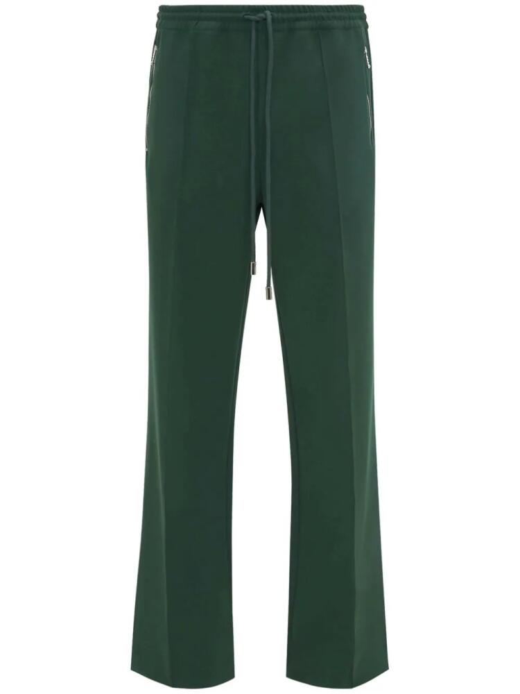 JW Anderson zip-pocket straight track pants - Green Cover