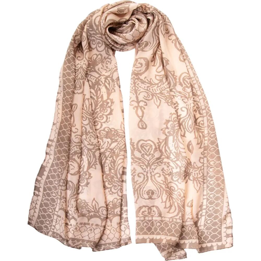 Elizabetta Colette - Silk Scarf/Shawl for Women in Peach Cover