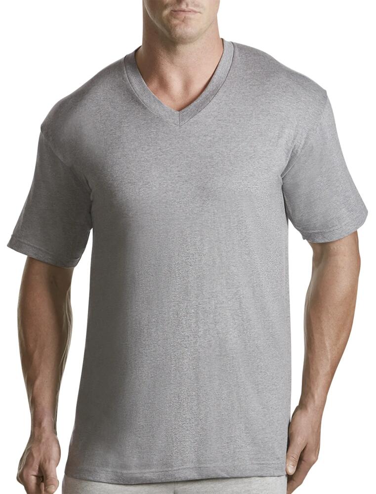 Harbor Bay by DXL 3-pk. V-Neck T-Shirts in Grey Cover