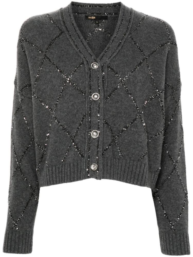 Maje sequinned cardigan - Grey Cover