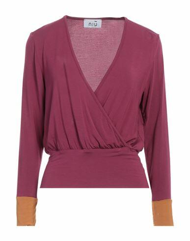 Niū Woman T-shirt Mauve Modal, Elastane Cover