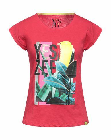 Yes Zee By Essenza Woman T-shirt Red Cotton Cover