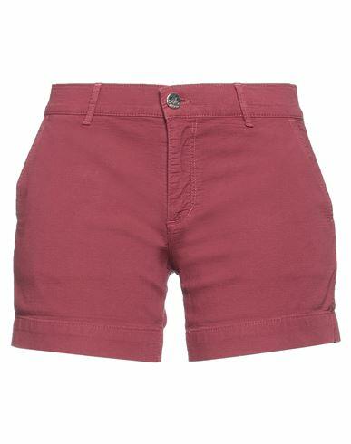 Kaos Jeans Woman Shorts & Bermuda Shorts Burgundy Cotton, Elastane Cover