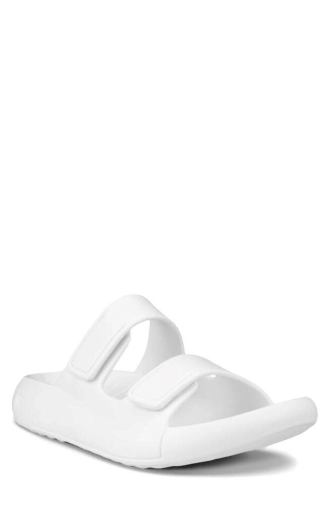 ECCO Cozmo E Water Resistant Slide Sandal in Bright White Cover