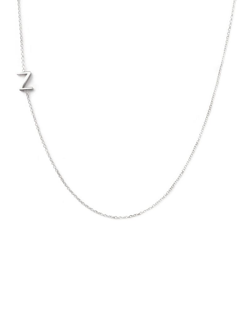 Maya Brenner Designs 14k White Gold Mini Letter Necklace Cover