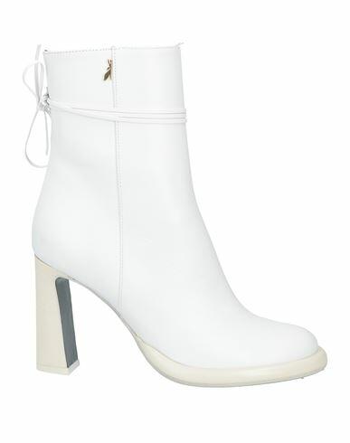 Patrizia Pepe Woman Ankle boots White Leather Cover