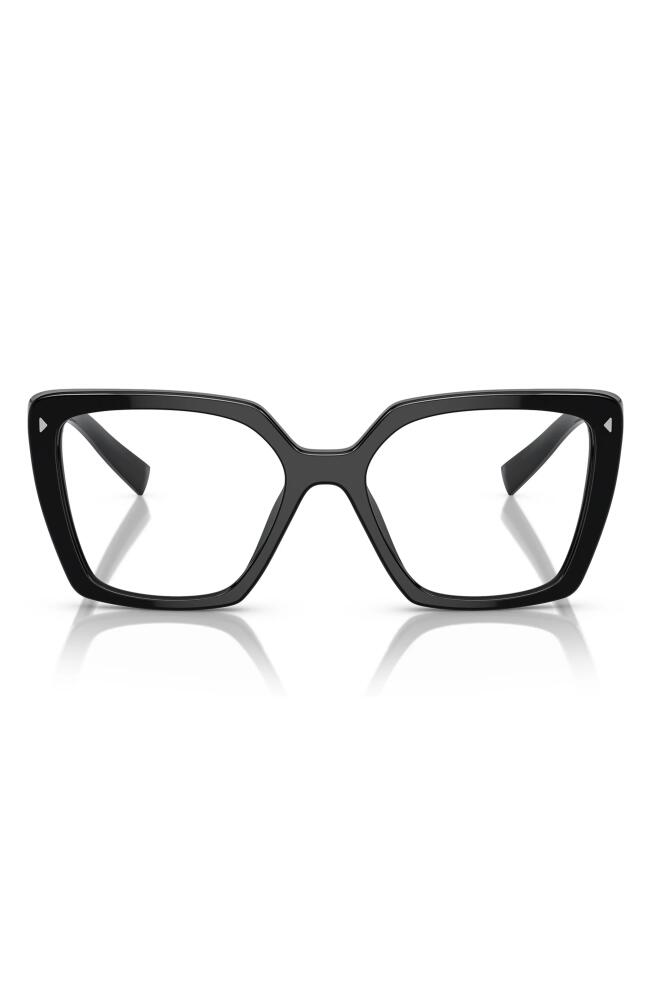 Prada 51mm Square Optical Glasses in Black Cover