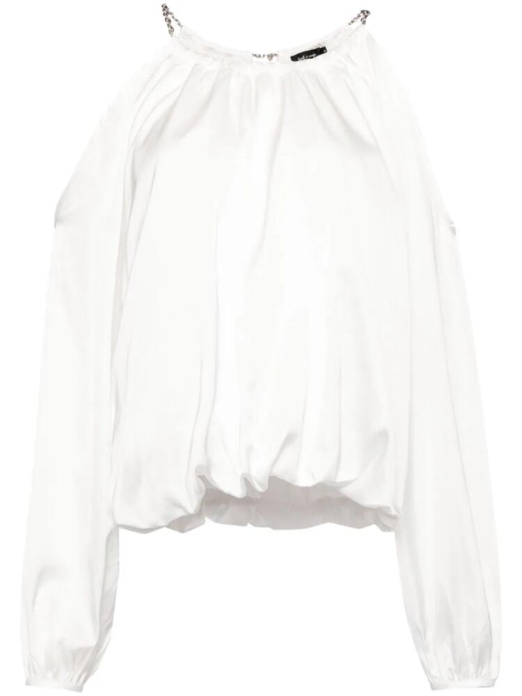 tout a coup draped cold-shoulder blouse - White Cover