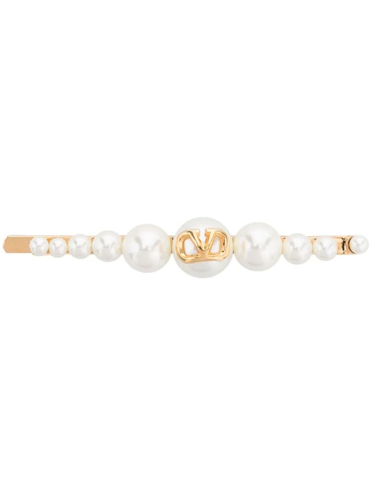 Valentino Garavani VLogo Signature hair clip - Gold Cover