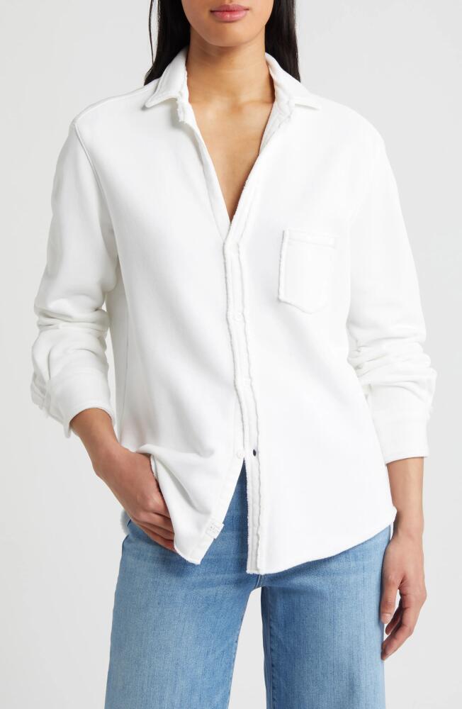 Frank & Eileen Eileen Relaxed Terry Button-Up Shirt in White Cover