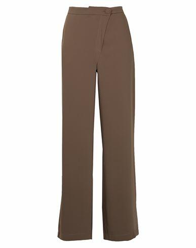 8 By Yoox Wrap Wide Leg Pants Woman Pants Khaki Polyester Cover