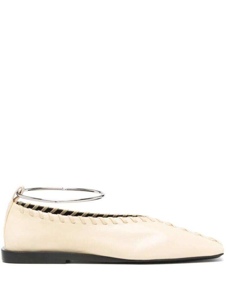 Jil Sander stitch-detail ballerina shoes - Neutrals Cover