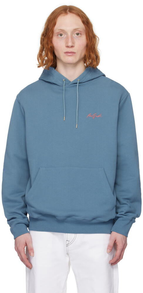 Paul Smith Blue Embroidered Hoodie Cover