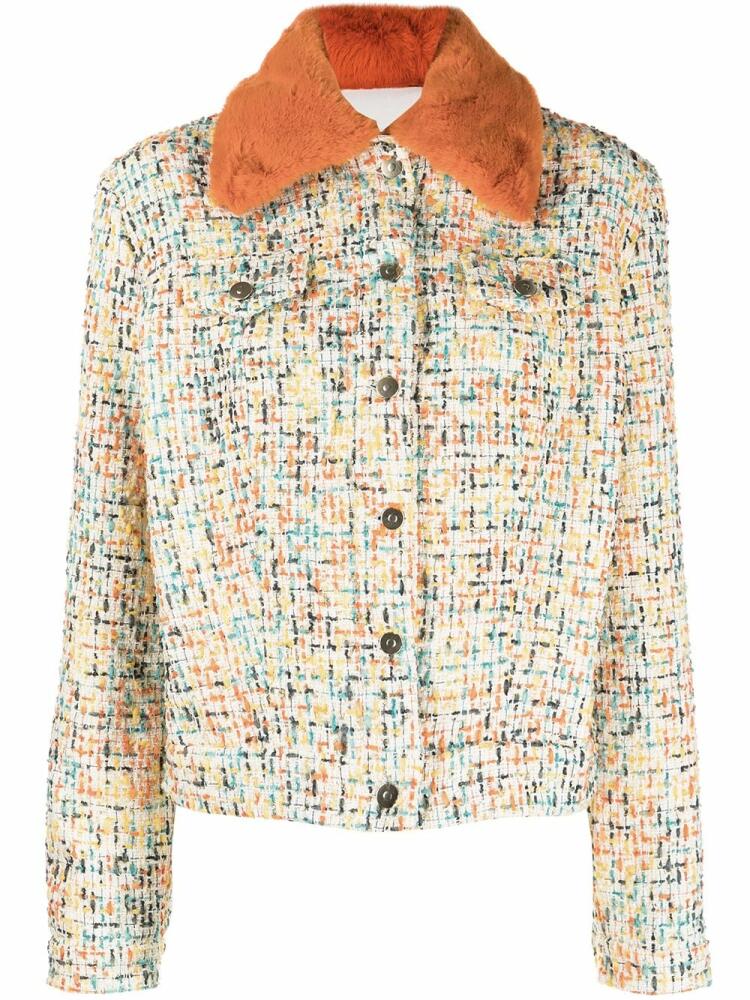 Madison.Maison faux fur-collar tweed jacket - Multicolour Cover