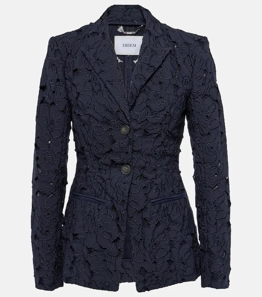 Erdem Floral cotton-blend blazer Cover