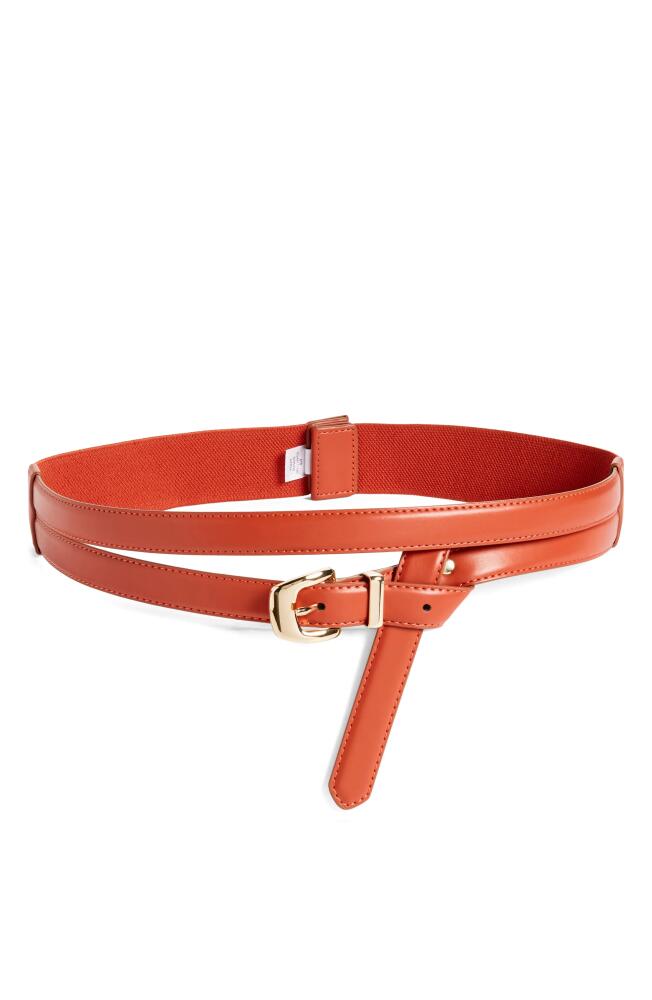 Nordstrom Cora Double Strap Faux Leather Belt in Rust Spice Cover