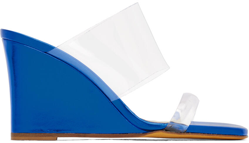 Maryam Nassir Zadeh SSENSE Exclusive Blue Olympia Heeled Sandals Cover