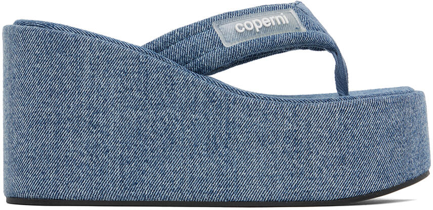 Coperni Blue Wedge Sandals Cover