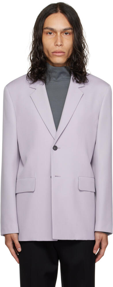 Jil Sander Purple Single-Breasted Blazer Cover