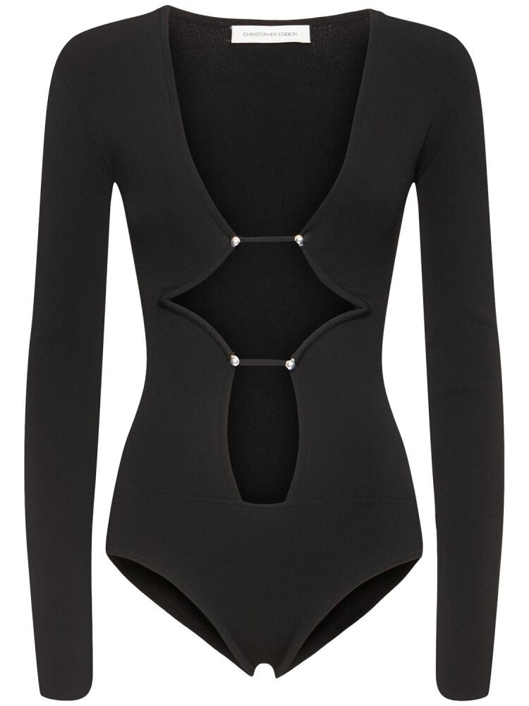 CHRISTOPHER ESBER Bracket Viscose Blend Jersey Bodysuit Cover