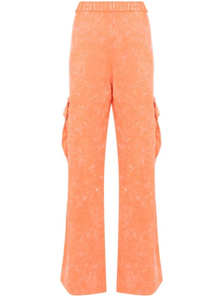 Stine Goya bleached-effect jersey trousers - Orange Cover