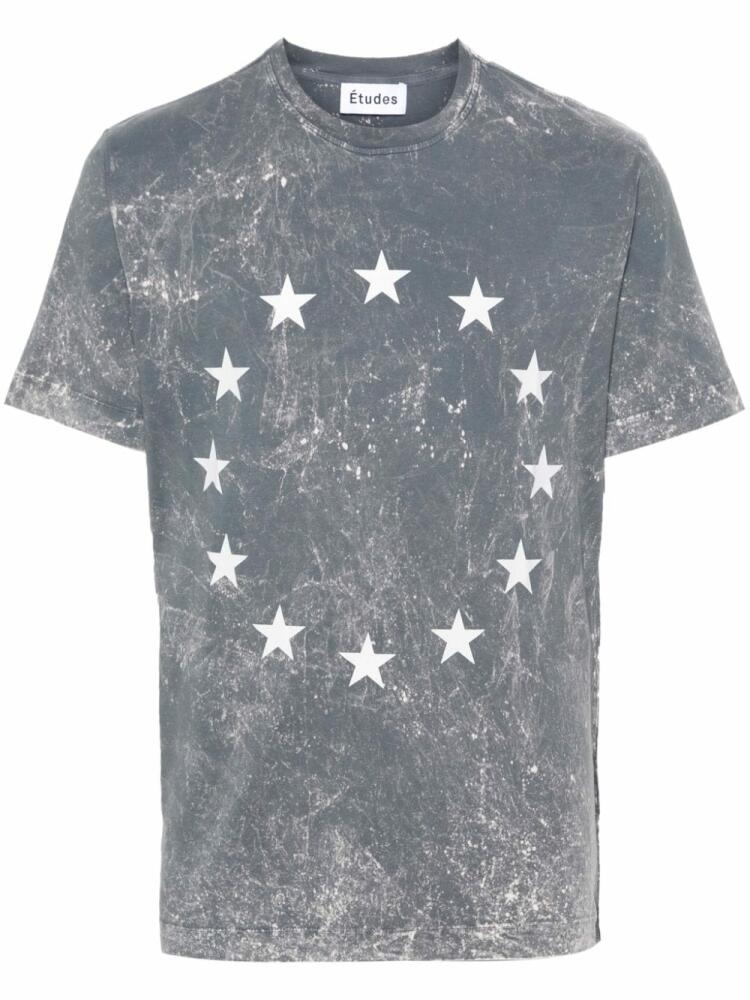 Etudes star-print cotton T-shirt - Grey Cover